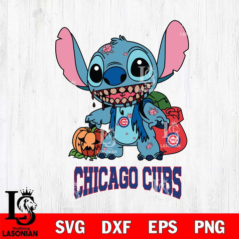 Chicago Cubs Stitch Zombie Svg Eps Dxf Png File, MLB svg, Digital Download, Instant Download