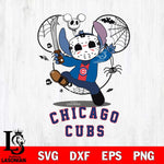 Chicago Cubs Stitch jason voorhees Halloween Svg Eps Dxf Png File, Digital Download, Instant Download