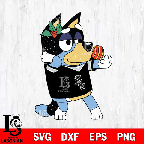 Chicago White Sox Bandit Heeler Christmas Svg Eps Dxf Png File, Digital Download, Instant Download