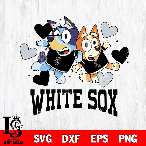 Chicago White Sox Bluey & Bingo 10 Svg Eps Dxf Png File, MLB svg, Digital Download, Instant Download