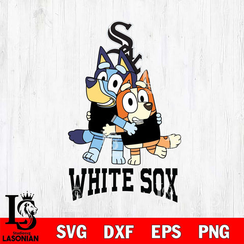 Chicago White Sox Bluey & Bingo 12 Svg Eps Dxf Png File, MLB svg, Digital Download, Instant Download