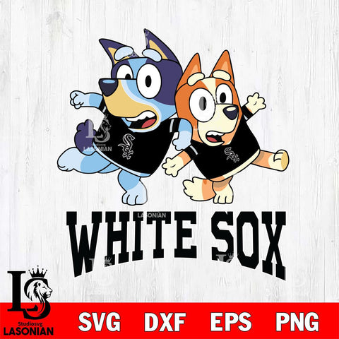 Chicago White Sox Bluey & Bingo 13 Svg Eps Dxf Png File, MLB svg, Digital Download, Instant Download