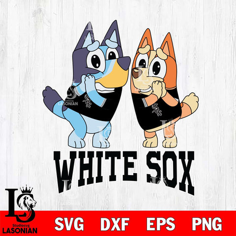 Chicago White Sox Bluey & Bingo 15 Svg Eps Dxf Png File, MLB svg, Digital Download, Instant Download