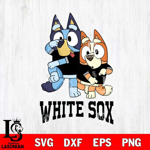 Chicago White Sox Bluey & Bingo 18 Svg Eps Dxf Png File, MLB svg, Digital Download, Instant Download