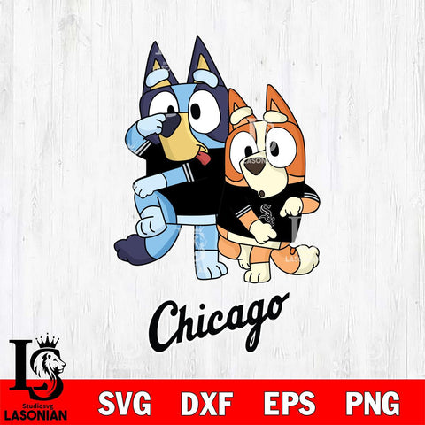 Chicago White Sox Bluey Chilli Dance Mode Svg Eps Dxf Png File, Digital Download, Instant Download