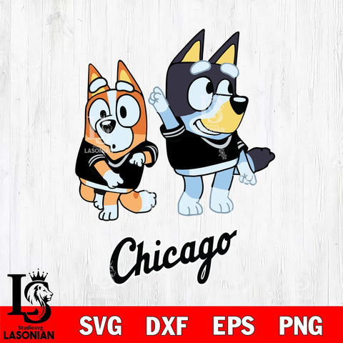 Chicago White Sox Bluey Chilli Mode Dance Svg Eps Dxf Png File, Digital Download, Instant Download