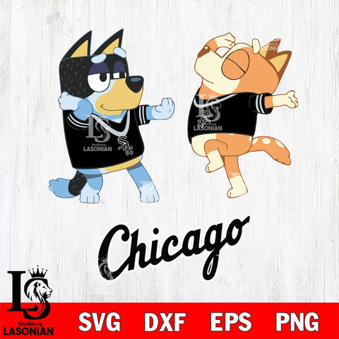 Chicago White Sox Bluey Dance Svg Eps Dxf Png File, Digital Download, Instant Download