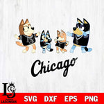 Chicago White Sox Bluey Dance Squats Svg Eps Dxf Png File, Digital Download, Instant Download