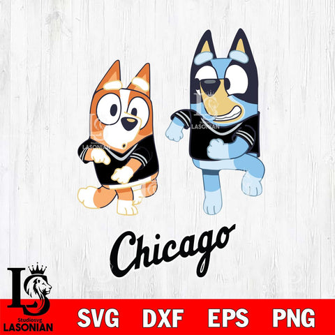 Chicago White Sox Bluey with Chilli Dance Svg Eps Dxf Png File, Digital Download, Instant Download