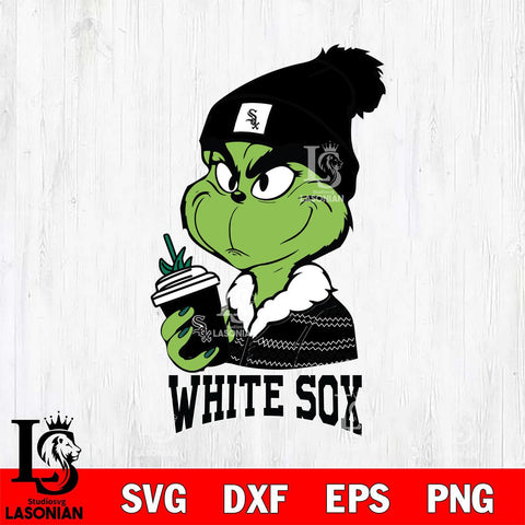 Chicago White Sox Boujee Grinch Christmas Cut Files Cricut, Svg Dxf Eps Png file , Silhouette