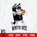 Chicago White Sox Christmas Bluey Bandit Heeler Cricut , Christmas Svg , Bluey svg , Digital Download, dxf eps png pdf file