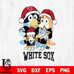 Chicago White Sox Christmas Bluey Family Sport Cricut , Christmas Svg , Bluey svg , Digital Download, dxf eps png pdf file