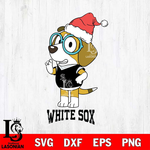 Chicago White Sox Christmas Bluey Honey Sport Cricut , Christmas Svg , Bluey svg , Digital Download, dxf eps png pdf file