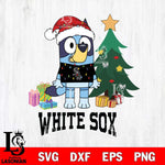 Chicago White Sox Christmas Bluey Tree Sport Cricut , Christmas Svg , Bluey svg , Digital Download, dxf eps png pdf file