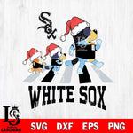 Chicago White Sox Christmas Family Bluey Walking Cricut , Christmas Svg , Bluey svg , Digital Download, dxf eps png pdf file