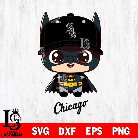 Chicago White Sox Cute Batman Baseball Svg Eps Dxf Png File,MLB File Cut ,Baseball Digital Download , Instant Download, Cut Svg Files