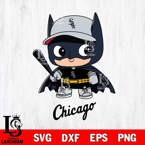 Chicago White Sox Cute Batman MLB Svg Eps Dxf Png File,MLB File Cut ,Baseball Digital Download , Instant Download, Cut Svg Files