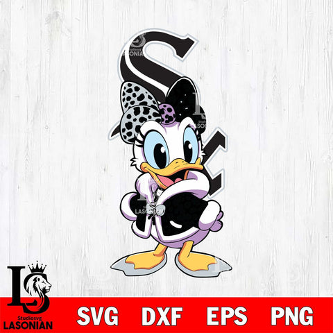 Chicago White Sox Fancy Daisy Duck Disney Svg Eps Dxf Png File, Digital Download, Instant Download