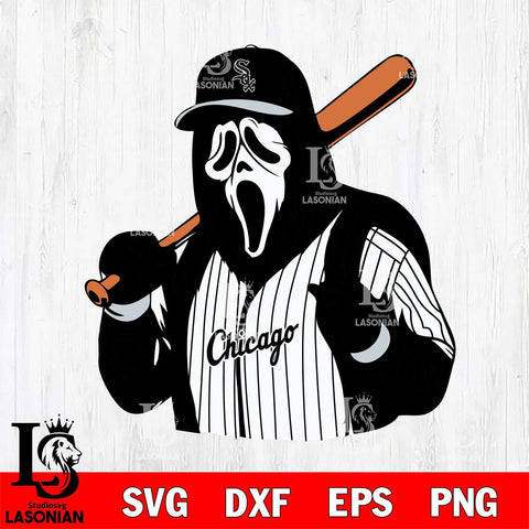 Chicago White Sox Ghostface 3 Svg Eps Dxf Png File, Digital Download, Instant Download