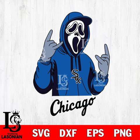 Chicago White Sox Ghostface Svg Eps Dxf Png File, Digital Download, Instant Download