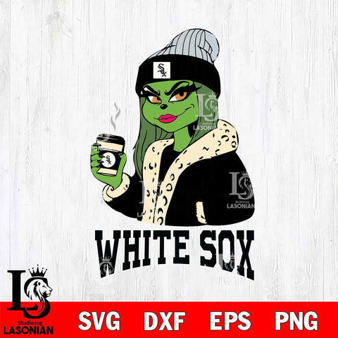 Chicago White Sox Girls Grinch Bougie Svg Eps Dxf Png File, Digital Download, Instant Download