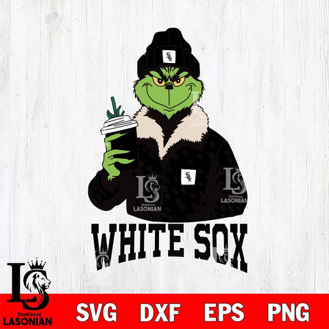 Chicago White Sox Grinch Christmas Cut Files Cricut, Svg Dxf Eps Png file , Silhouette