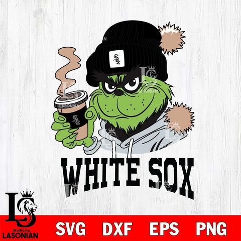 Chicago White Sox Grinch Cofffe Hoodie Cut Files Cricut, Svg Dxf Eps Png file , Silhouette