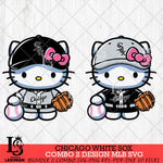 Chicago White Sox Hello Kitty Bundle 2 SVG Svg Eps Dxf Png File, Digital Download, Instant Download