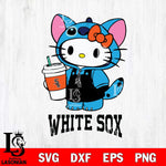 Chicago White Sox Hello Kitty Stitch Svg Eps Dxf Png File, MLB svg, Digital Download, Instant Download