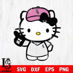 Chicago White Sox Hello Kitty sport 10 Svg Eps Dxf Png File, Digital Download, Instant Download