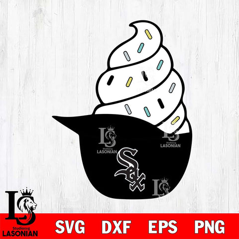 Chicago White Sox Ice Cream Hat Svg Eps Dxf Png File, Digital Download, Instant Download