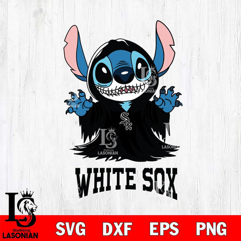 Chicago White Sox Stitch Ghost Svg Eps Dxf Png File, MLB svg, Digital Download, Instant Download