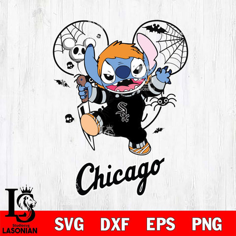 Chicago White Sox Stitch Michael Halloween Svg Eps Dxf Png File, Digital Download, Instant Download