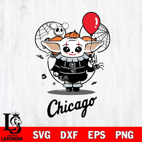 Chicago White Sox Stitch Pennywise Halloween Svg Eps Dxf Png File, Digital Download, Instant Download