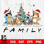 Christmas Bluey Family Svg Eps Dxf Png File,Christmas File Cut ,Digital Download ,Instant Download, Cricut File