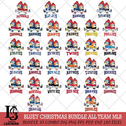 Christmas Bluey & Bingo Sit MLB Cricut , Christmas Svg , Bluey svg , Digital Download, dxf eps png pdf file