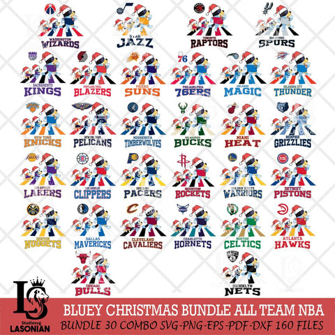 Christmas Family Bluey Walking NBA Cricut , Christmas Svg , Bluey svg , Digital Download, dxf eps png pdf file