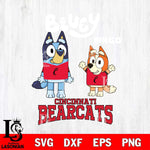 Cincinnati Bearcats Bluey & Bingo 4 Svg Eps Dxf Png File, NCAA svg, Digital Download, Instant Download