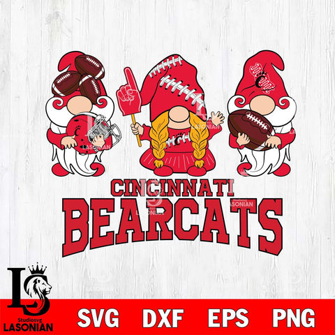 Cincinnati Bearcats 3 Gnomes Football Svg Eps Dxf Png File, Digital Download, Instant Download