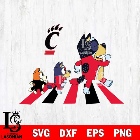 Cincinnati Bearcats Bluey 6 Svg Eps Dxf Png File, Digital Download, Instant Download