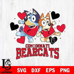 Cincinnati Bearcats Bluey & Bingo 10 Svg Eps Dxf Png File, NCAA svg, Digital Download, Instant Download