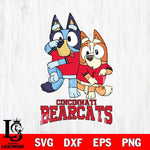 Cincinnati Bearcats Bluey & Bingo Svg Eps Dxf Png File, NCAA svg, Digital Download, Instant Download