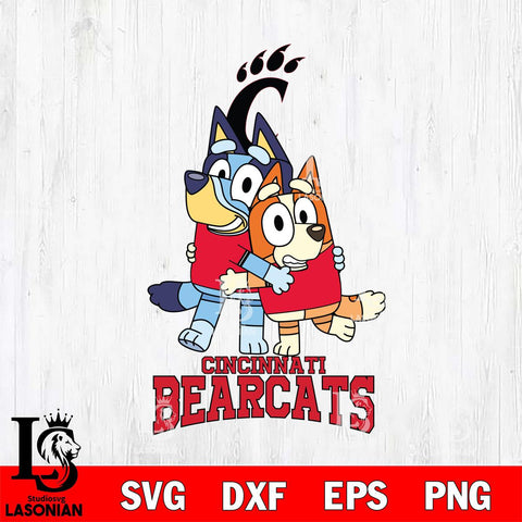 Cincinnati Bearcats Bluey & Bingo 3 Svg Eps Dxf Png File, NCAA svg, Digital Download, Instant Download