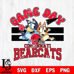 Cincinnati Bearcats Bluey & Bingo 9 Svg Eps Dxf Png File, NCAA svg, Digital Download, Instant Download