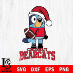 Cincinnati Bearcats Bluey Christmas Svg Eps Dxf Png File, Digital Download