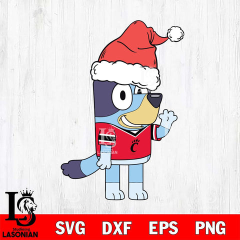 Cincinnati Bearcats Bluey Christmas Svg Eps Dxf Png File, Digital Download, Instant Download