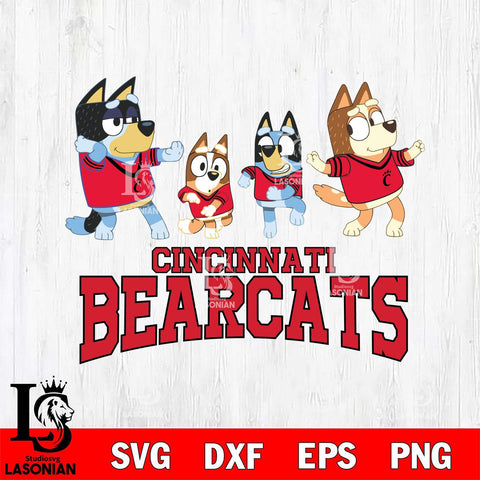 Cincinnati Bearcats Bluey Dance Mode Squats Svg Eps Dxf Png File, Digital Download, Instant Download