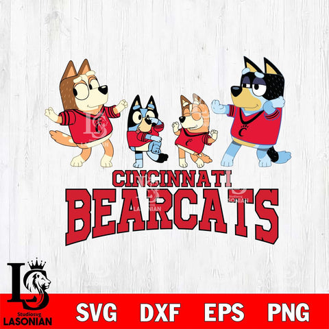 Cincinnati Bearcats Bluey Dance Squats Svg Eps Dxf Png File, Digital Download, Instant Download