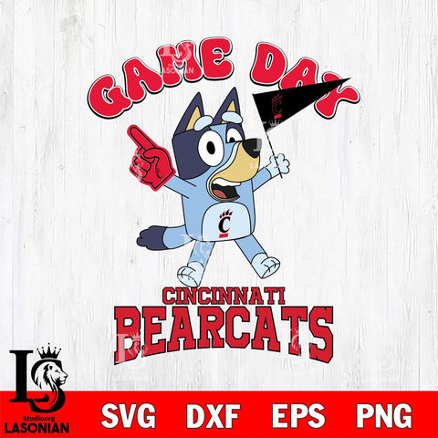 Cincinnati Bearcats Bluey Game Day Svg Eps Dxf Png File, Digital Download, Instant Download