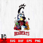 Cincinnati Bearcats Bluey Halloween NCAA 2 Svg Eps Dxf Png File, Digital Download, Instant Download